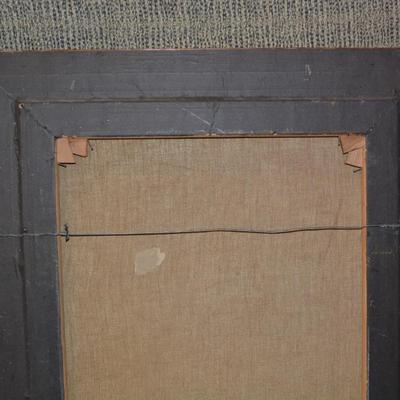 Original Portrait in Heavy Ornate Wood Frame 29.5"x25"