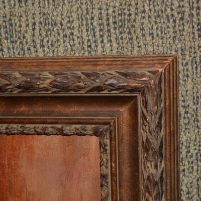 Original Portrait in Heavy Ornate Wood Frame 29.5"x25"