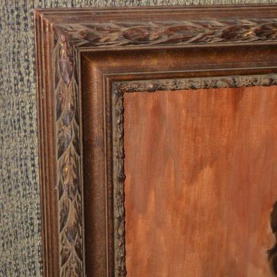 Original Portrait in Heavy Ornate Wood Frame 29.5"x25"