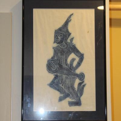 1950’s Framed & Matted Thai Etching