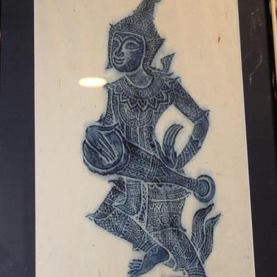 1950’s Framed & Matted Thai Etching