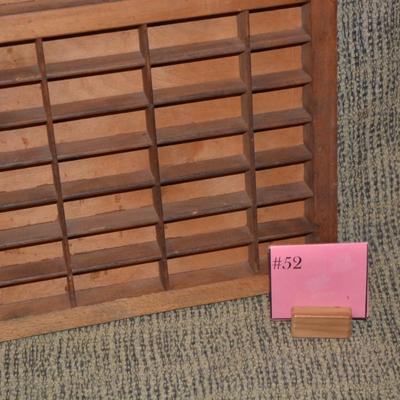 Antique/Vintage Wood Type Set Drawer/Knick Knack Shelf 32.25”x16.5”