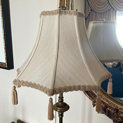 949 Pair of Brass Decortive Candlestick Lamps