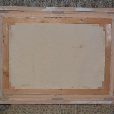 Original Oil on Canvas Signed in Ornate Wood Gold-Tone Frame