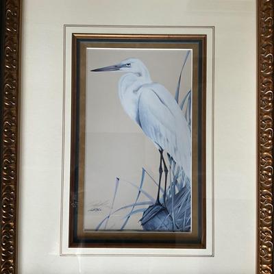 950 Pair of Art LeMay Signed and Numbered Lithographs of Heron and Egret