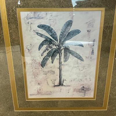 860 Lot of Two Palm Tree Framed Prints