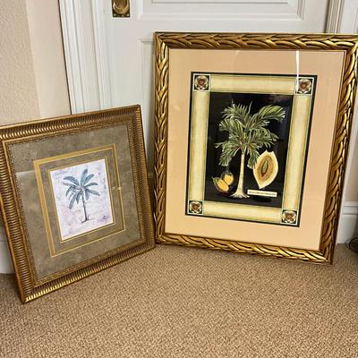 860 Lot of Two Palm Tree Framed Prints