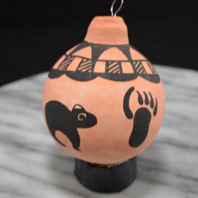 Handmade Native American Bear Ornament 3”
