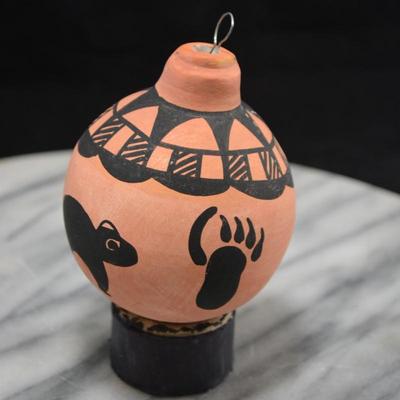 Handmade Native American Bear Ornament 3”
