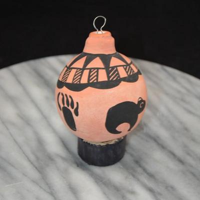 Handmade Native American Bear Ornament 3”