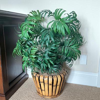 951 Artificial Plant in Rattan Basket