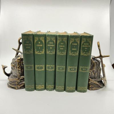 868 SPI Anchor & Rock Bookends With Books