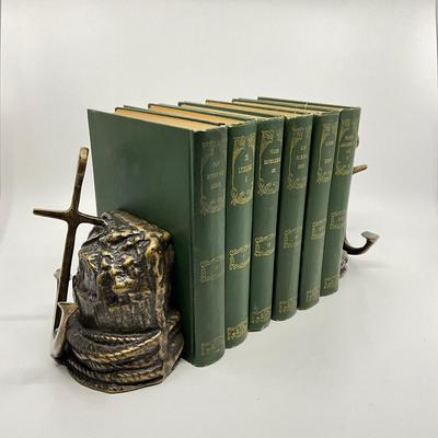 868 SPI Anchor & Rock Bookends With Books