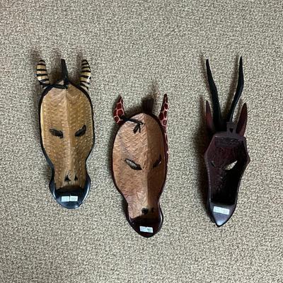872 Set of Three Decorative Animal Masks from Kenya