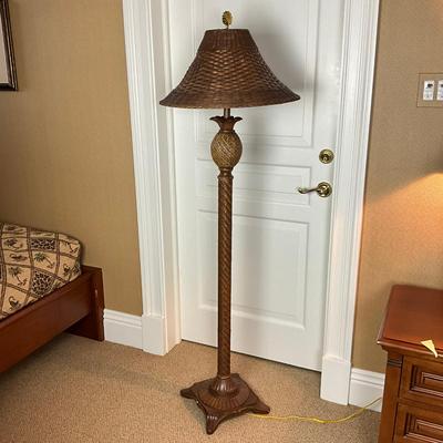 873 Large Rattan Style Pineapple Floor Lamp