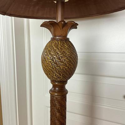873 Large Rattan Style Pineapple Floor Lamp