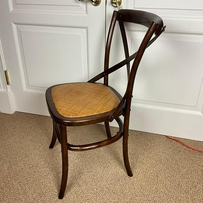 874 Leather Top Campaign Desk With Bentwood Chair