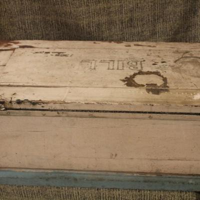Almost Antique Homemade Trunk ‘Bill 1928’ 29”x16”x11”