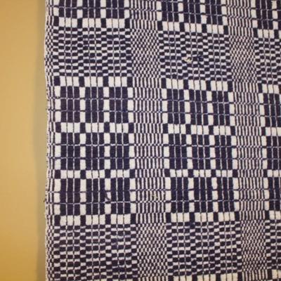 Beautiful Woven Vintage Purple Wool Coverlet Bedspread 88”x73”