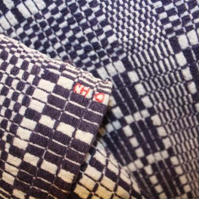 Beautiful Woven Vintage Purple Wool Coverlet Bedspread 88”x73”
