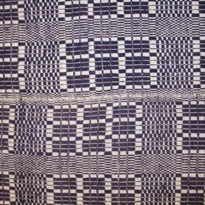 Beautiful Woven Vintage Purple Wool Coverlet Bedspread 88”x73”