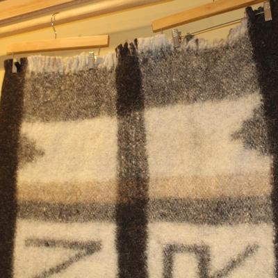 Vintage Heavy Duty Wool Blanket with Fringe Ends Made in Rumjatar 36”x71”
