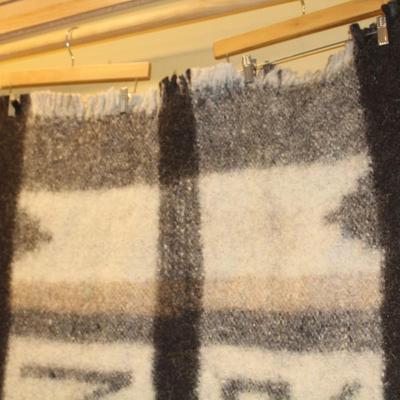 Vintage Heavy Duty Wool Blanket with Fringe Ends Made in Rumjatar 36”x71”