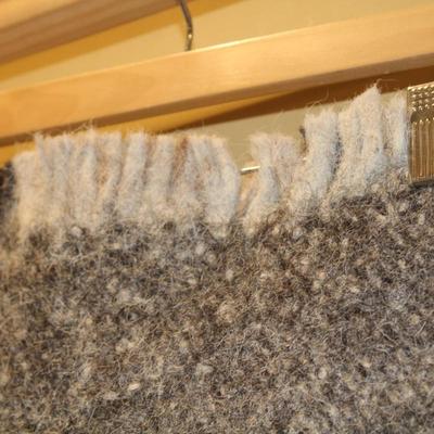 Vintage Heavy Duty Wool Blanket with Fringe Ends Made in Rumjatar 36”x71”