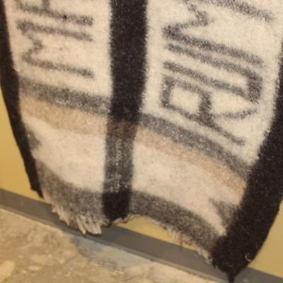 Vintage Heavy Duty Wool Blanket with Fringe Ends Made in Rumjatar 36”x71”