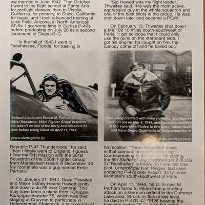 WW2 ACE David Thwaites Signed Bio Page