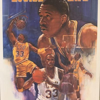 Shaquille O'Neal signed LSU litho