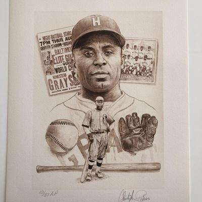 Oscar Charleston Artwork. Individually 
Numbered Signed Artists Proof