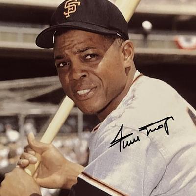 Willie Mays signed photo