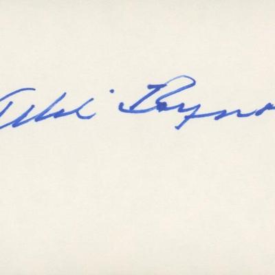 Allie Reynolds original signature