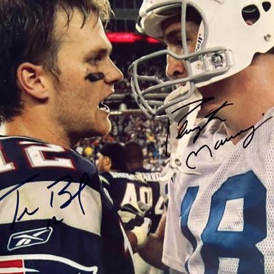 Tom Brady / Peyton Manning signed photo