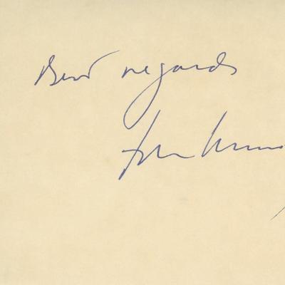 President John F. Kennedy signature cut. GFA Authenticated