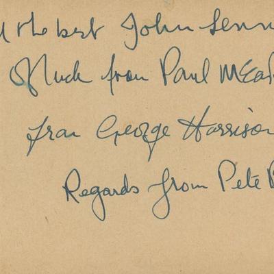 The Beatles signature cut/ Pete Best- RARE