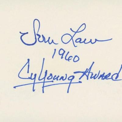 Vern Law original signature