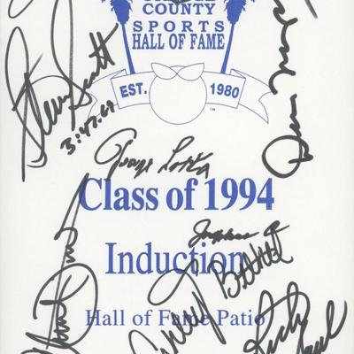 Orange County Sports Hall of Fame 1994 signed flyer