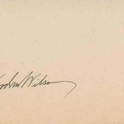 Woodrow Wilson signature cut. GFA Authenticated