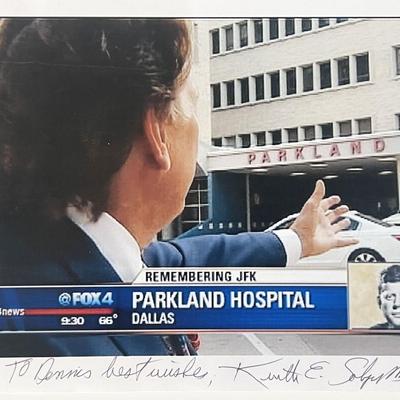 JFK assassination Dr. Kenneth Sayler signed photo