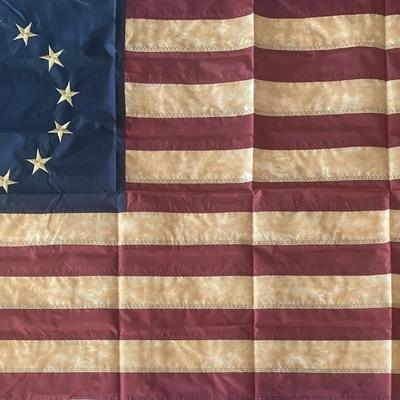 Vintage Style Tea Stained Betsy Ross Flag