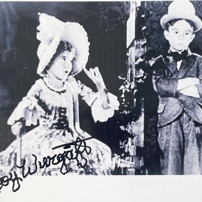 Our Gang actress Joy Wurgaft signed photo