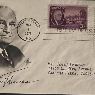 Harry Truman facsimile signed FDC