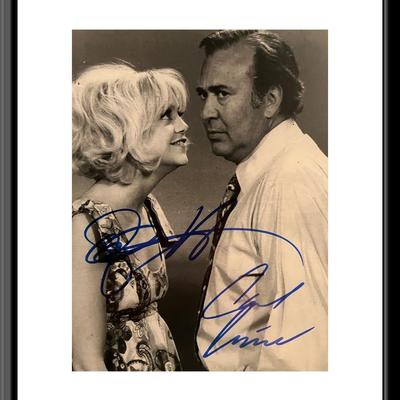 Laugh In Carl Reiner and Goldie Hawn signed photo
