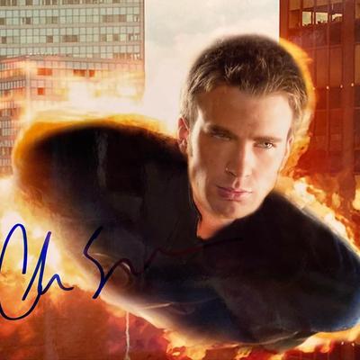 Fantastic Four Chris Evans signed movie photo