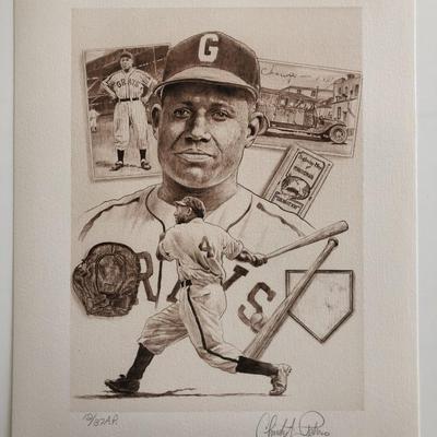 Buck Leonard Artwork. Individually 
Numbered Signed Artists Proof