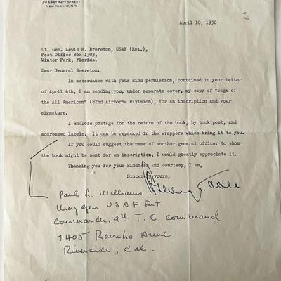 Author Ashley T. Cole signed letter