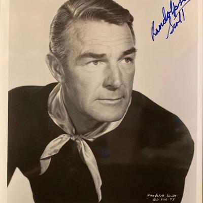 Randolph Scott signed photo