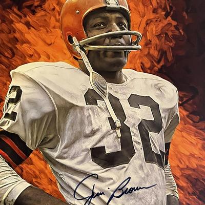 Jim Brown signed photo